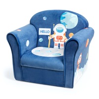 Giantex Kids Sofa Children Armchair w/Astronaut Pattern & Non-slip Feet Sturdy Toddler Furniture for Bedroom Living Room Blue