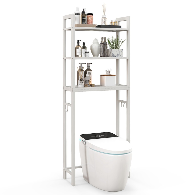 Buy Giantex Metal Bathroom Storage Shelf Over the Toilet Organiser w/3