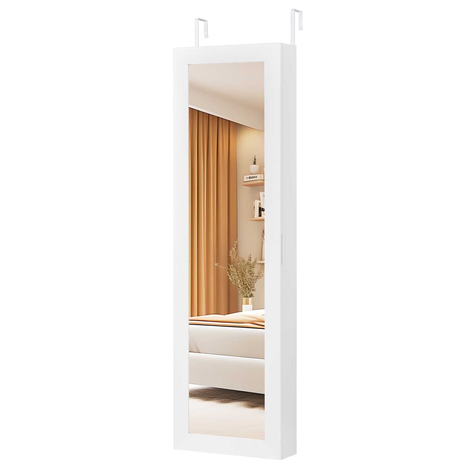 Buy Giantex Mirror Jewellery Cabinet Wall/Door Mounted Jewelry Armoire