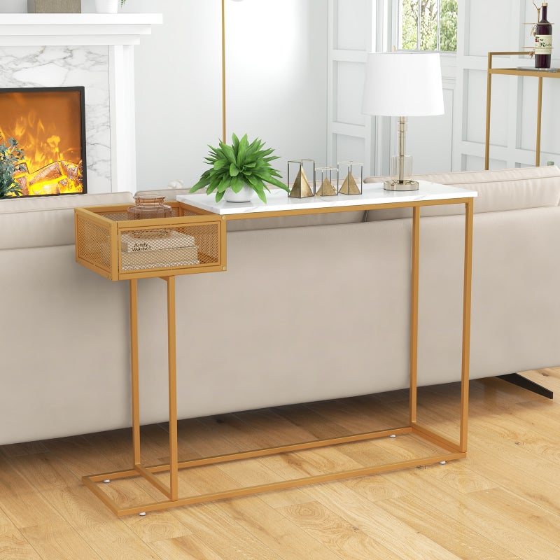 Giantex Accent Console Table Modern Sofa Entryway Hallway Wood Display Desk  with Drawer Living Room Furniture