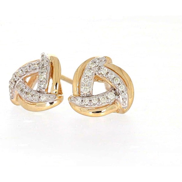 0.07ct Diamond Earrings In 9ct Yellow Gold main image 1