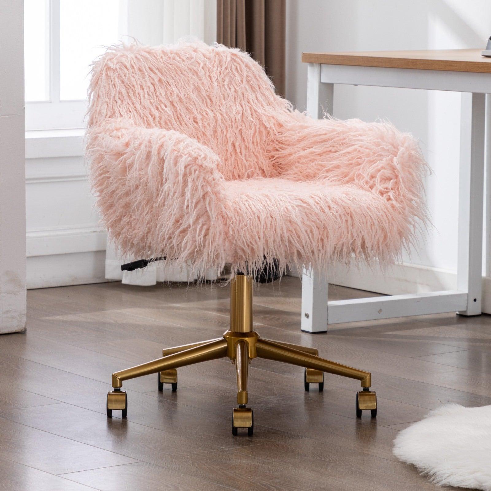 Fuzzy stool for desk hot sale