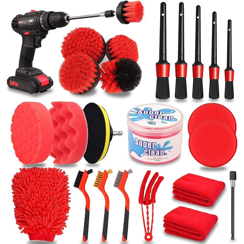 Buy 24PCS Drill Brush Set,Auto Detailing Drill Brush Set, Car Wash Kit