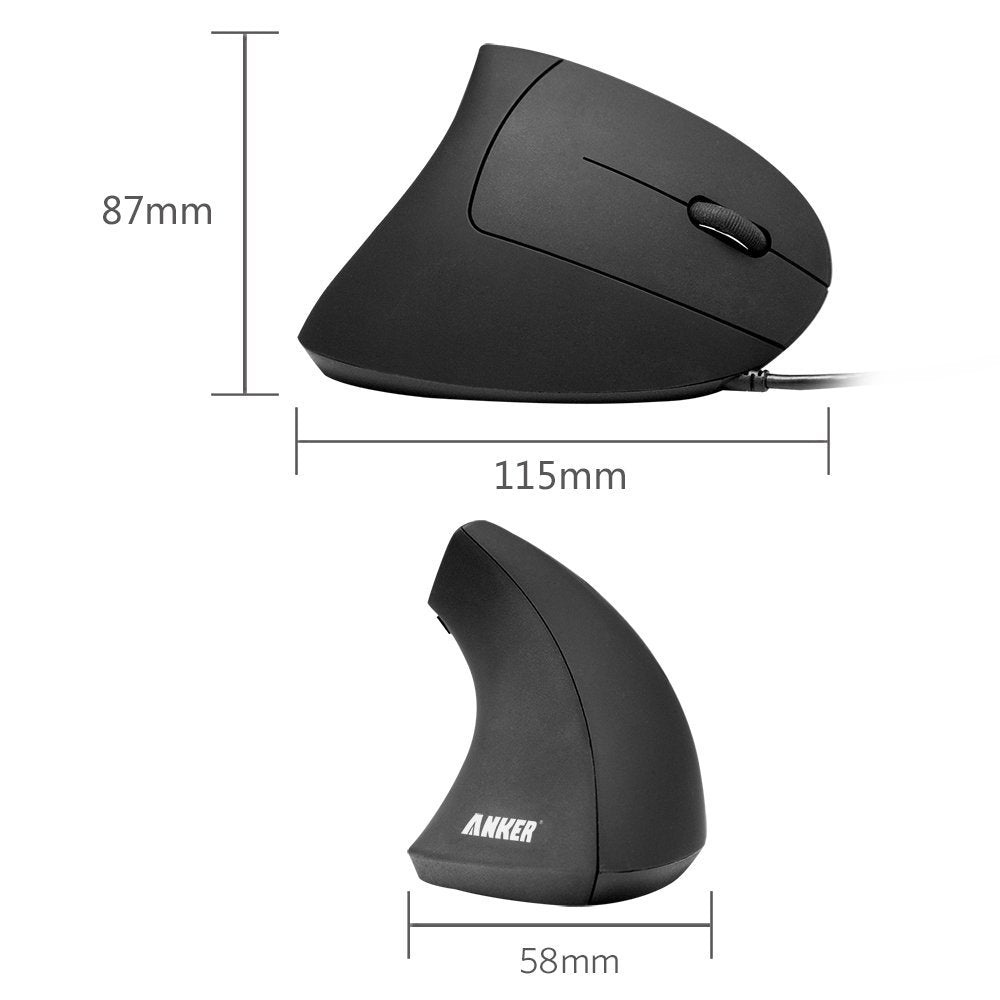 anker ergonomic wired mouse