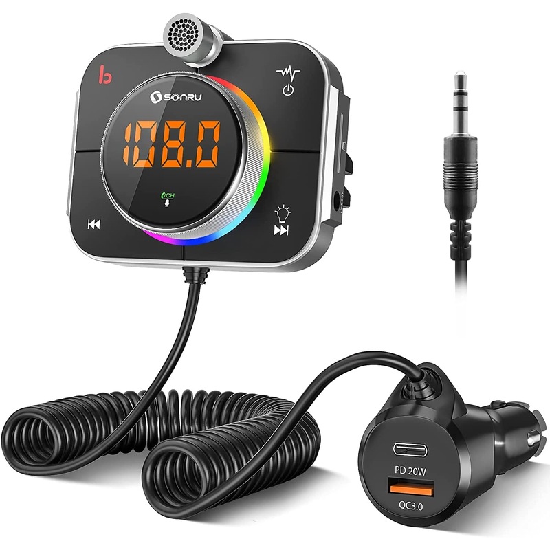 Buy Bluetooth FM Transmitter for Car Radio, SONRU Bluetooth Car Adapter