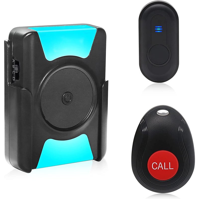 Buy Calltou Caregiver Pager Wireless Call Button Vibration Pager 1000ft Nurse Calling Alert 7115