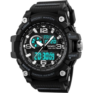 Dayllon Mens Analog Digital LED 50M Waterproof Outdoor Sport Watch Military Multifunction Casual Dual Display 12H/24H Stopwatch Calendar Wrist Watch