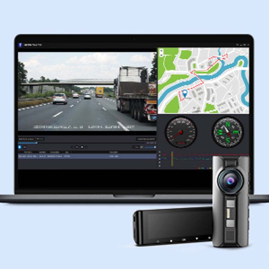 AZDOME 3 Lens Car True 4K Dash Cam WiFi GPS Track Dash Camera