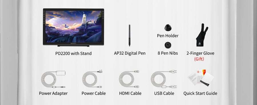 Buy GAOMON PD2200 130% Srgb Full-Laminated Pen Display with 8192 ...