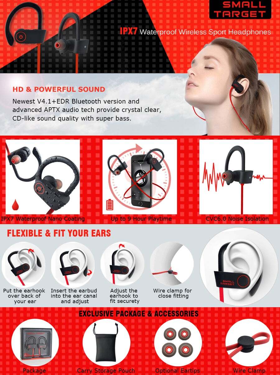 stereo earbuds and carry pouch target