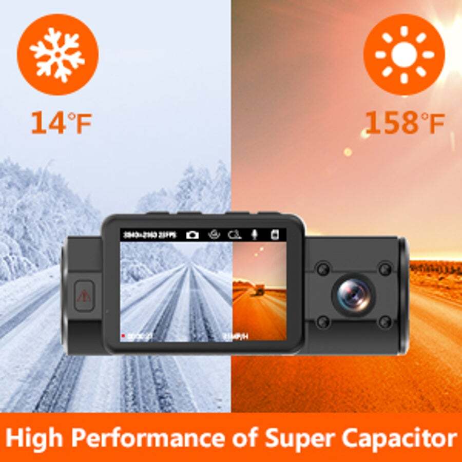 Buy Vantrue N2S 4K Dash Cam with GPS, Front and inside Dual 2.5K 1440P