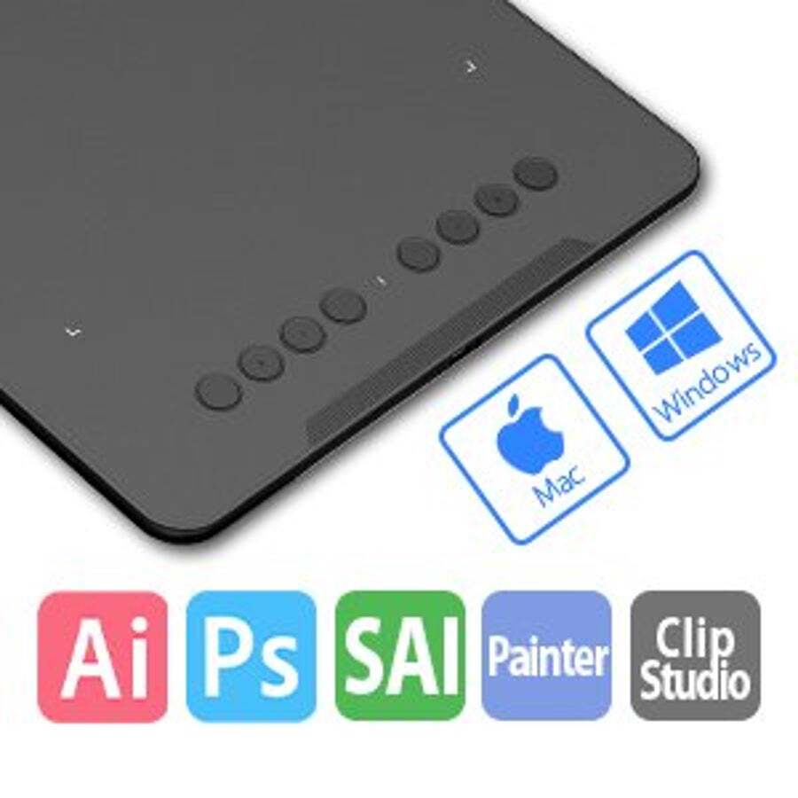 Buy XPPen Deco 01 10x6.25 Inch Digital Graphics Drawing Tablet Drawing