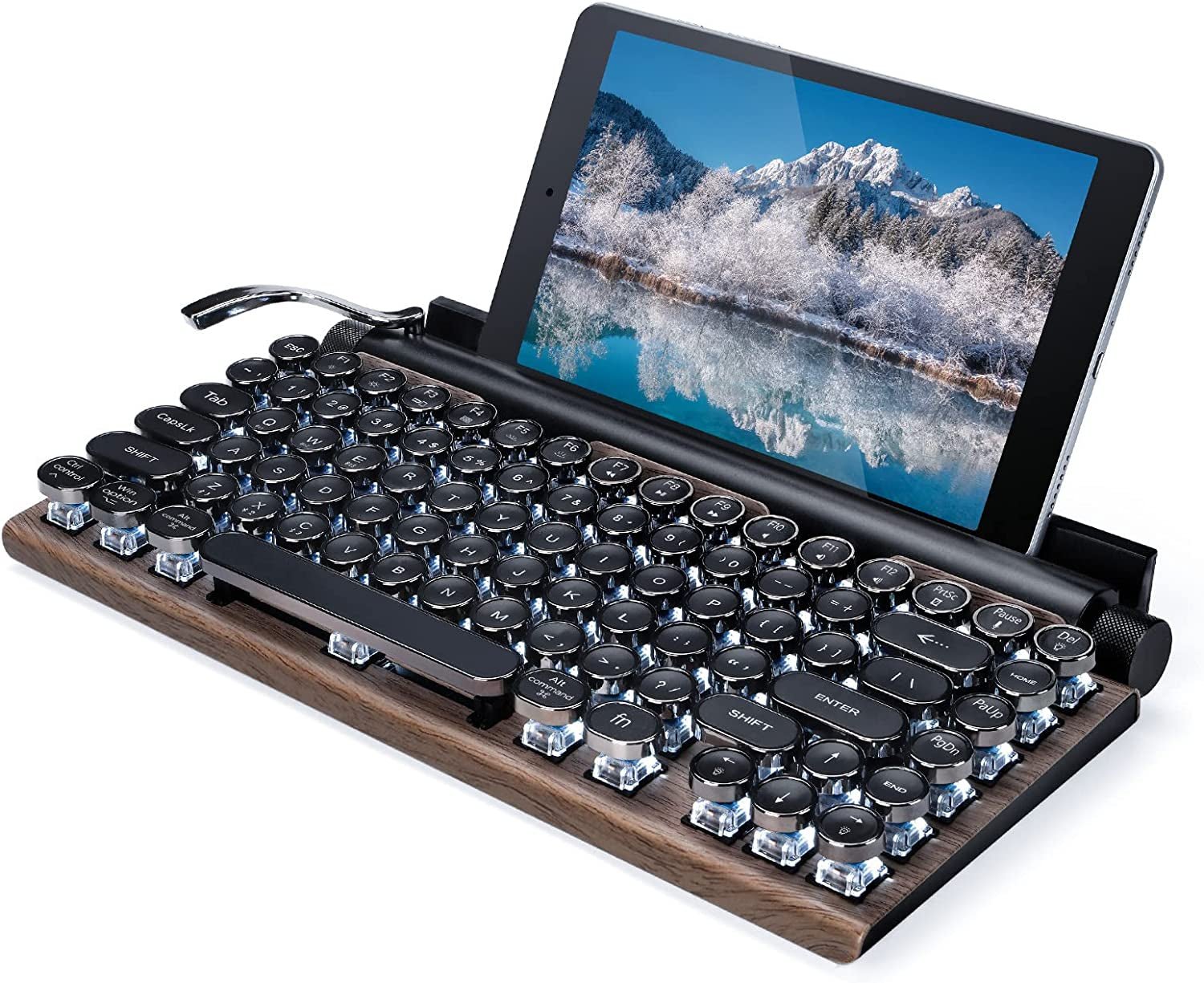 Buy Doohoeek Updated Retro Typewriter Keyboard with White Lighting ...