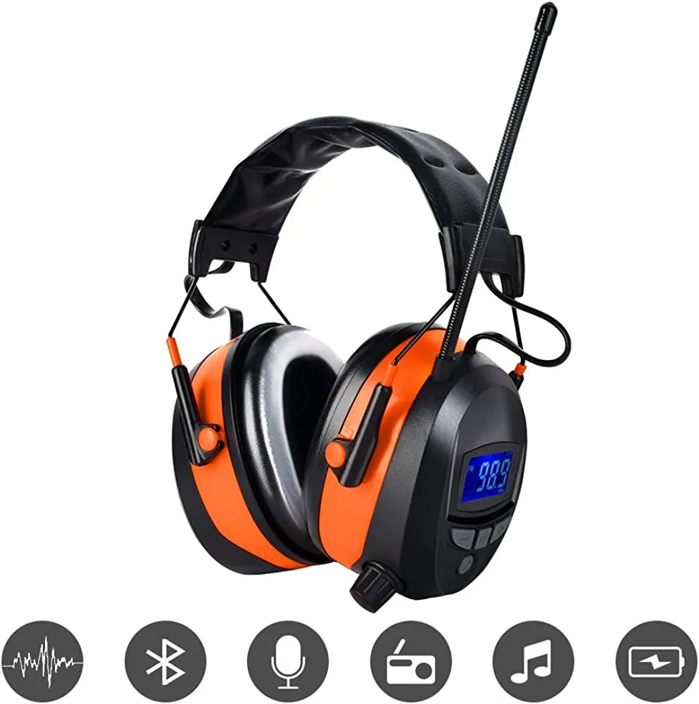 GARDTECH Radio Ear Muffs with Bluetooth Industry Wireless Safety Hearing Protection Earmuffs Lawn Mowing Headphones