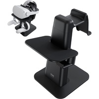 KIWI Design Upgraded VR Stand for Quest 2 /Quest/Psvr 2 /Rift S/Valve Index/Hp Reverb G2 VR Headset and Touch Controllers, VR Headset Stand and Controller Holder Mount Station (Black)