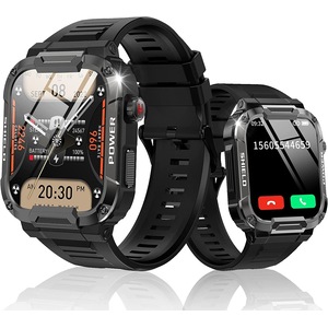 Military Smart Watch for Men (Answer/Dial Calls), 1.85" Touch Screen Tactical Smartwatch for Android Phones Iphone, IP68 Waterproof Outdoor Sports Fitness Tracker with Heart Rate/Spo2/Sleep/Ai Voice