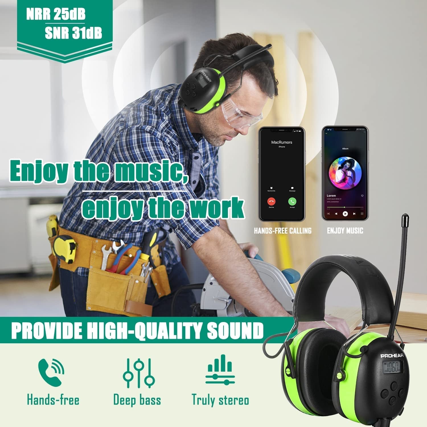 Buy PROHEAR 033 Upgraded 5.1 Bluetooth Hearing Protection AM FM