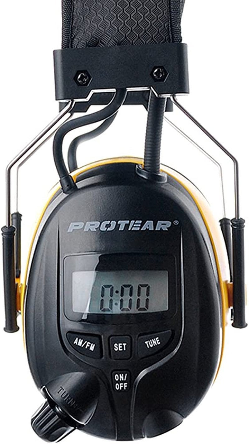 Buy PROTEAR Digital AM FM Radio Headphones, 25Db NRR Ear Protection Safety  Ear Muffs MyDeal