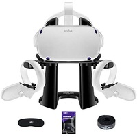 SARLAR VR Stand, Display Holder for Oculus Quest 2/ Quest/ Rift S/ Valve Index Headset and Touch Controllers Accessories