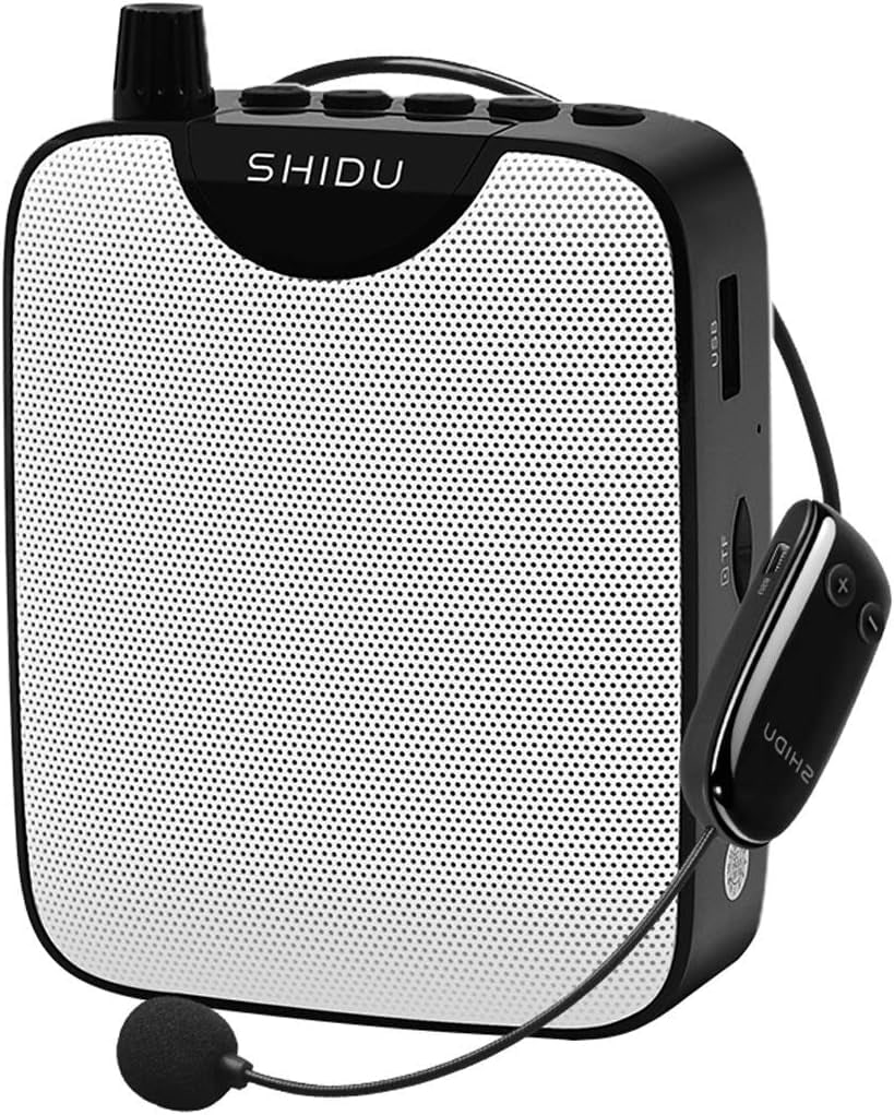 Portable Microphone With Speaker SHIDU S18 Portable Voice Amplifier With  Mic - 10W Rechargeable PA System & MP3 Player For Teachers, Guides Head  Microphone Wireless