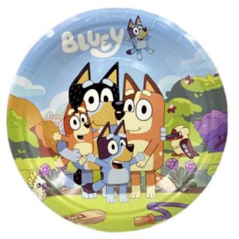 Buy BLUEY and FAMILY LARGE PAPER PLATES (8) - MyDeal