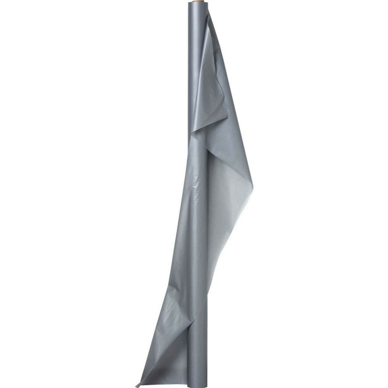 Buy Silver Plastic Table Cover Roll MyDeal