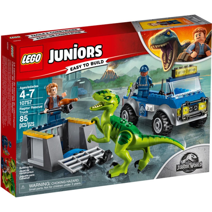 LEGO 10757 - Juniors Jurassic World Raptor Rescue Truck