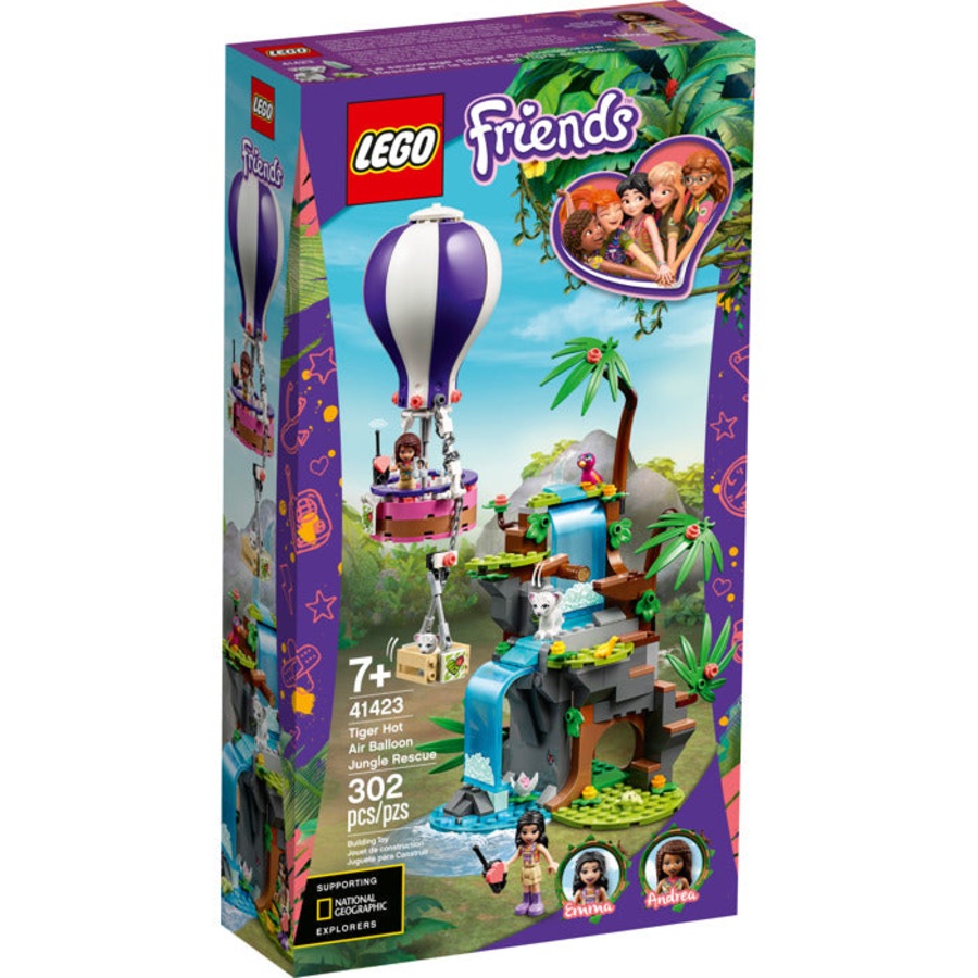 LEGO 41423 - Friends Tiger Hot Air Balloon Jungle Rescue