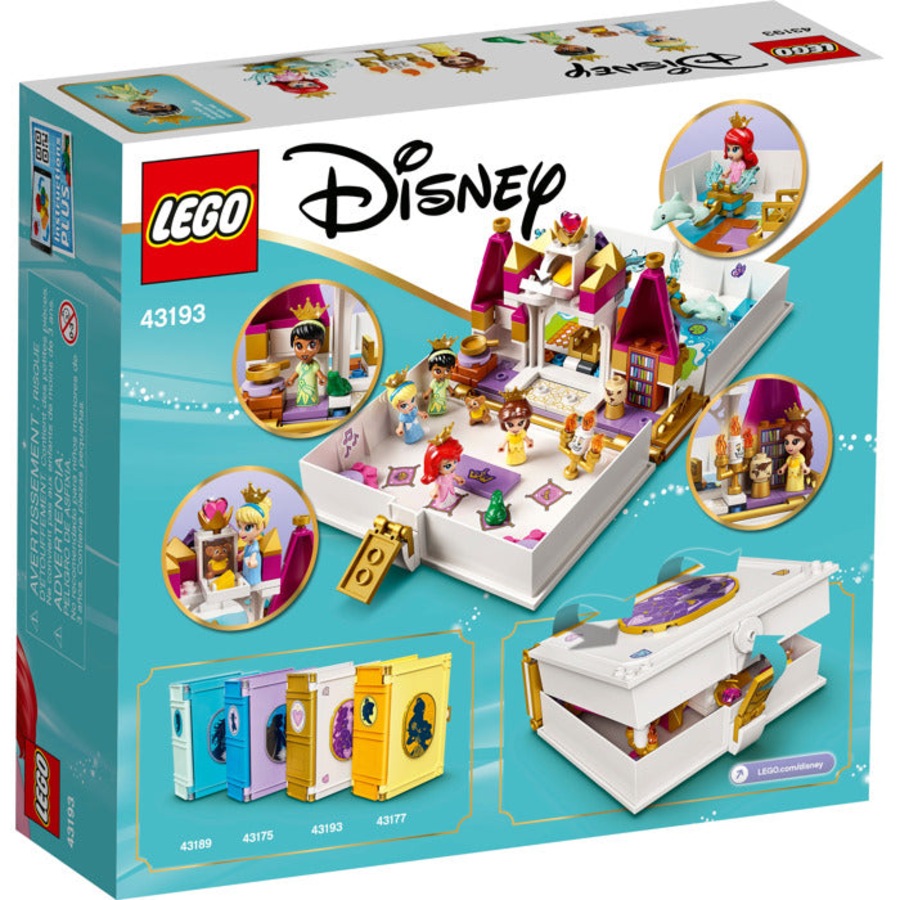LEGO 43193 - Disney Ariel, Belle, Cinderella and Tiana's Storybook Adventures