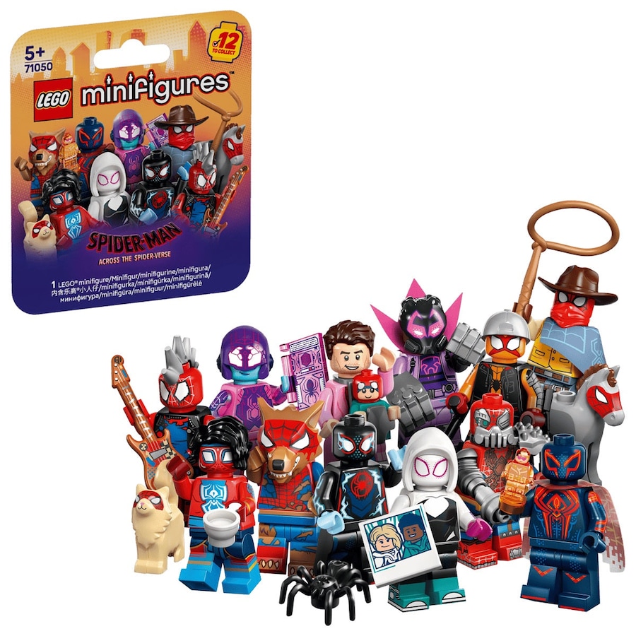 LEGO 71050 - 12 Pcs Marvel Super Heroes Spider-Man: Across the Spider-Verse Series Collectable Minifigures Complete Set