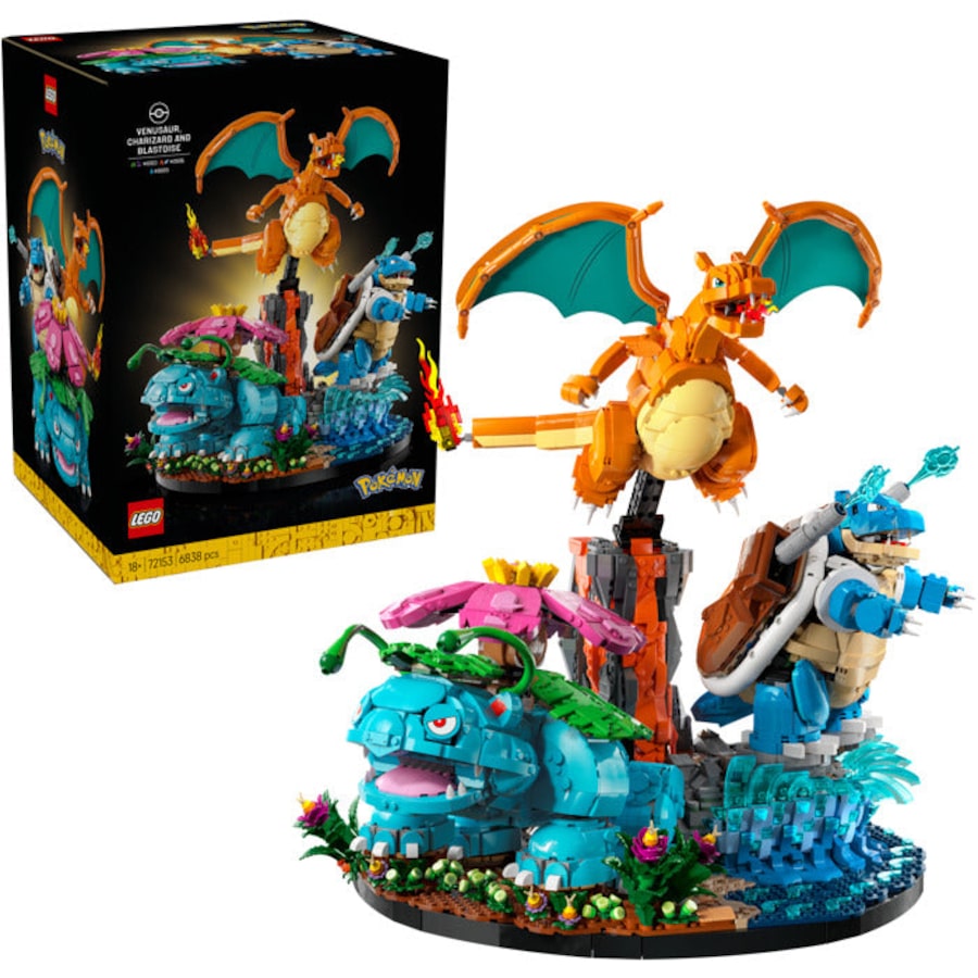 LEGO 72153 - Pokemon Venusaur, Charizard and Blastoise