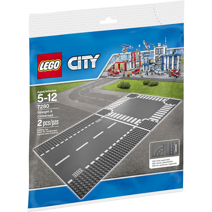 LEGO 7280 - NEW City Straight & Crossroad Plates