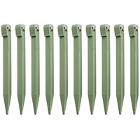 Greenlife Recycled Plastic Garden Edging Pegs x 10 - Eucalypt Green