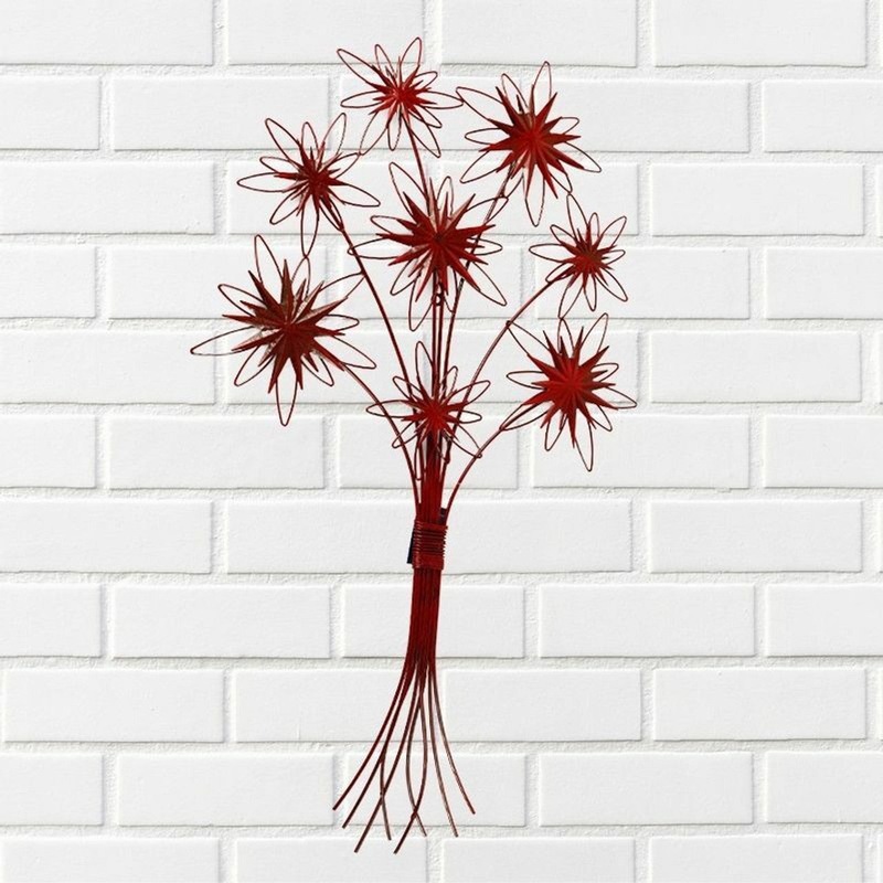 Buy Red Flower Wall Art MyDeal