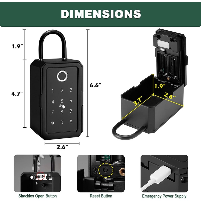 Buy Waterproof Smart key lock box 4in1 Key Lock Box with APP Control