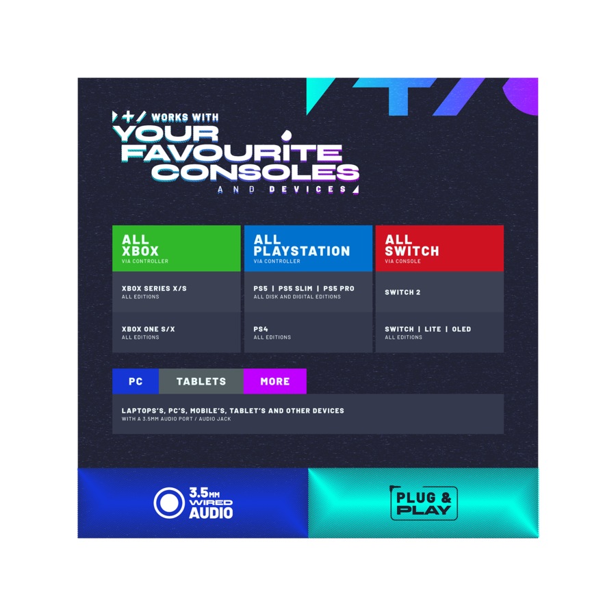 4Gamers Panther RGB LED Light Up Gaming Headset