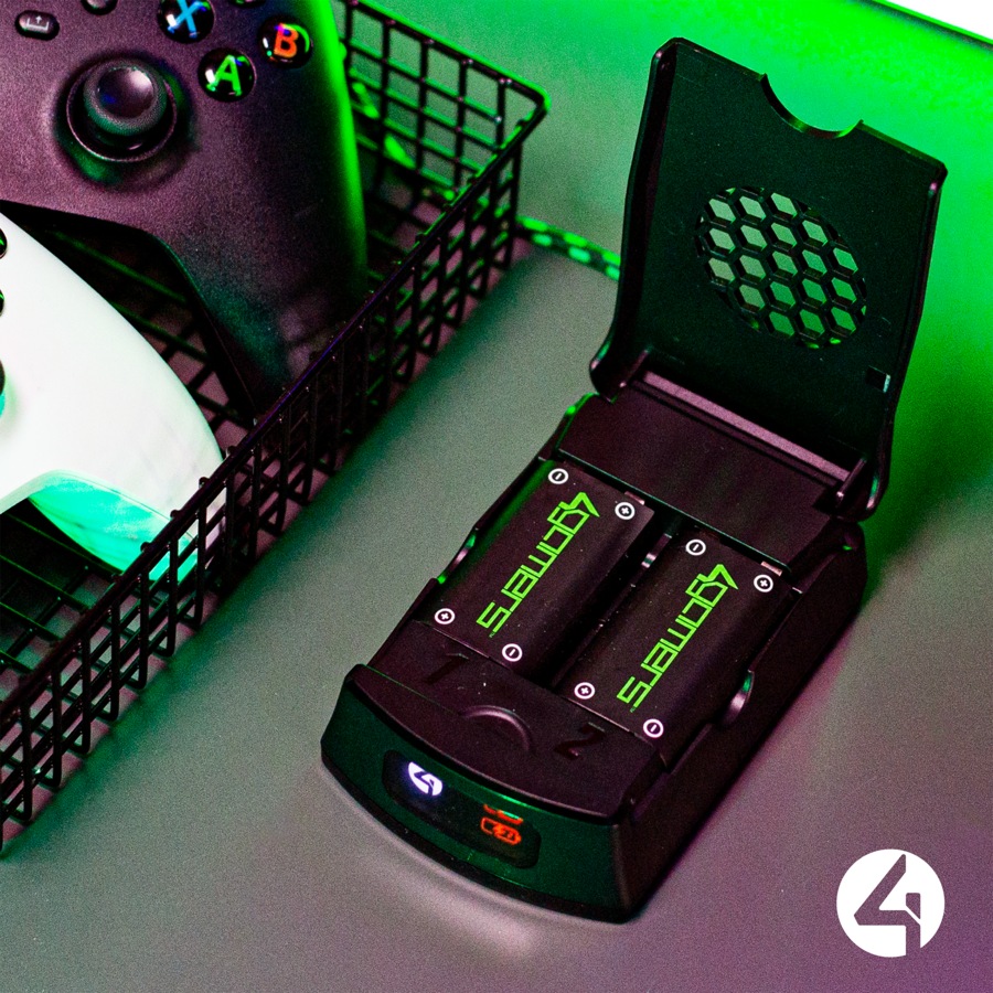 Buy 4Gamers Xbox Wireless Controller High Capacity Twin Rechargeable ...