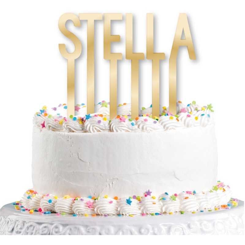 Buy Acrylic Cake Topper Letters Gold MyDeal
