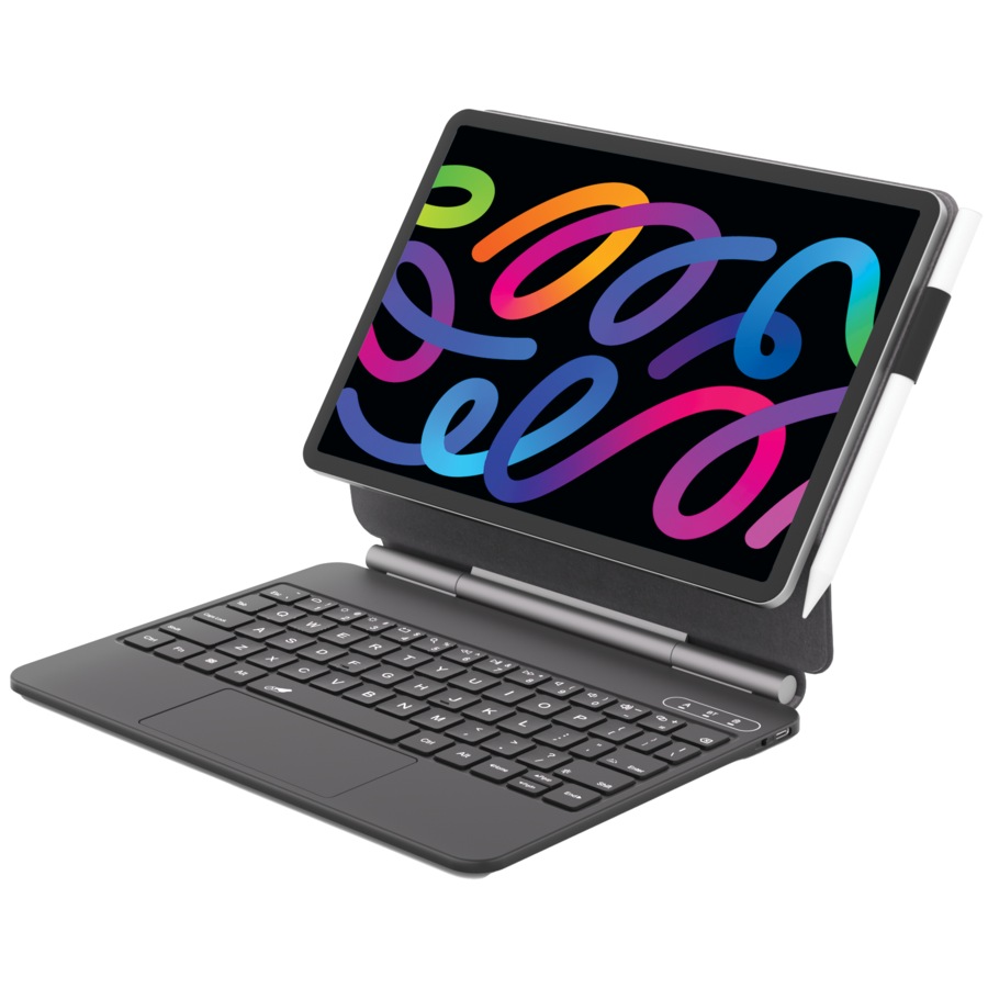 AIWA 10.1" Pro Smart Tablet with Magnetic Keyboard Case and Bonus Stylus - Black