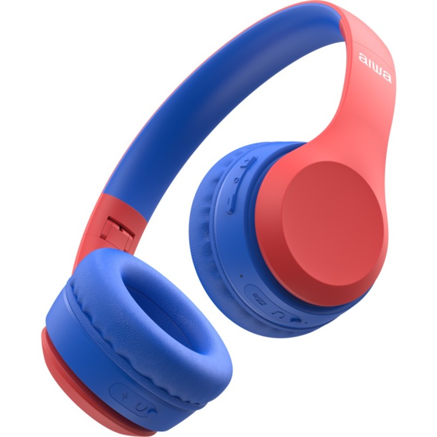 AIWA 10.1" Blue WiFi Tablet with Protective Case & Bonus Bluetooth Headphones - Blue/Red