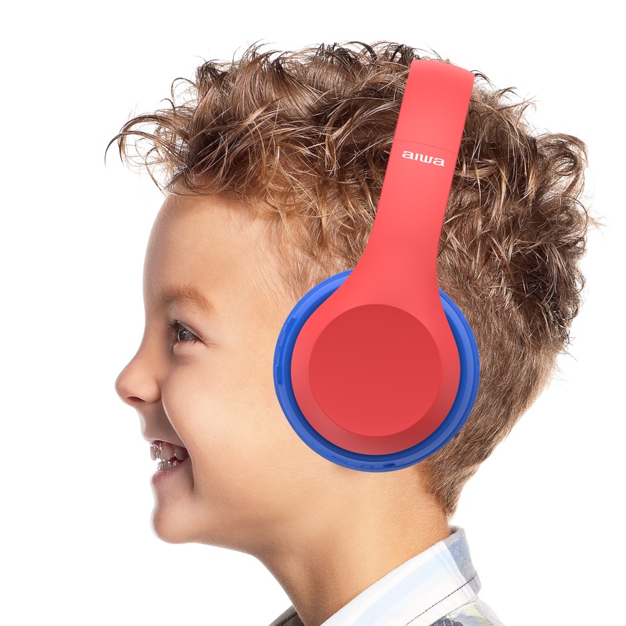 AIWA 10.1" Blue WiFi Tablet with Protective Case & Bonus Bluetooth Headphones - Blue/Red