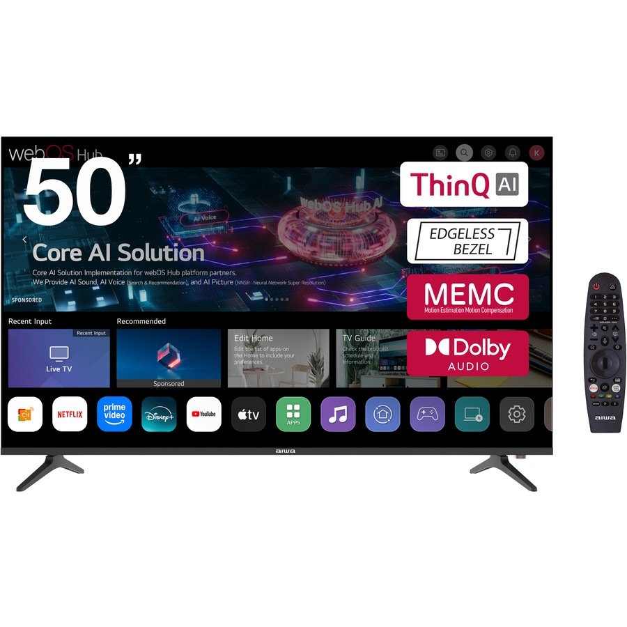 AIWA 50" 4K Ultra HD WebOS Hub TV with Magic Remote