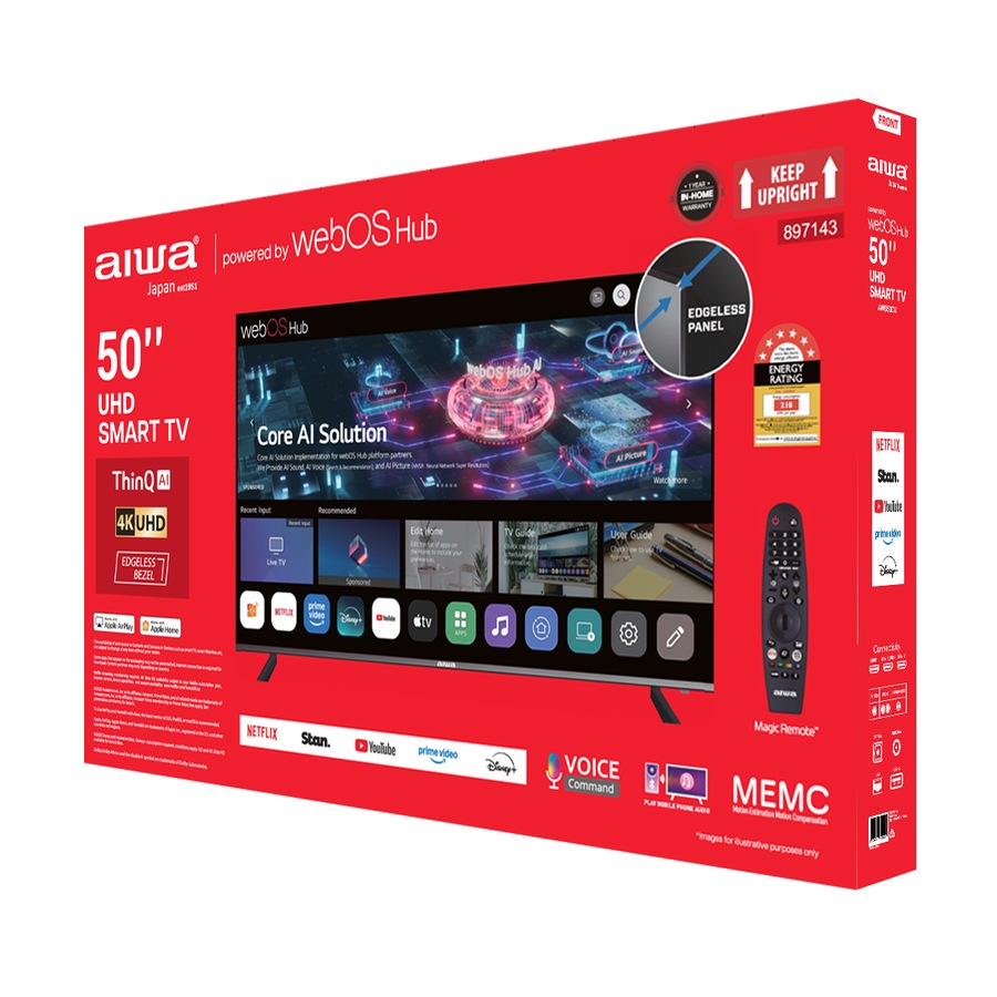 AIWA 50" 4K Ultra HD WebOS Hub TV with Magic Remote