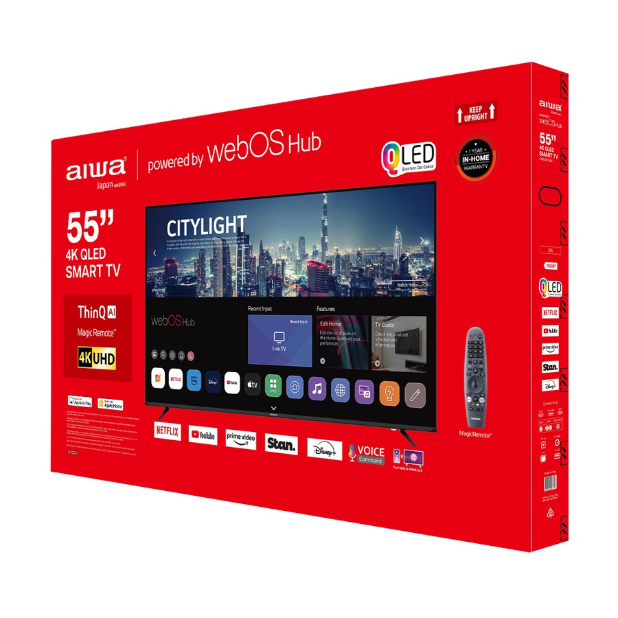 AIWA 55" 4K QLED WebOS Hub TV with Magic Remote