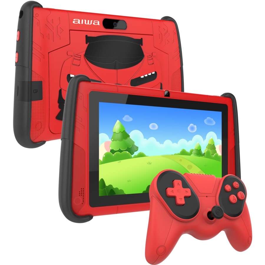 AIWA 7" WiFi Tablet with Dual Game Controllers - Red
