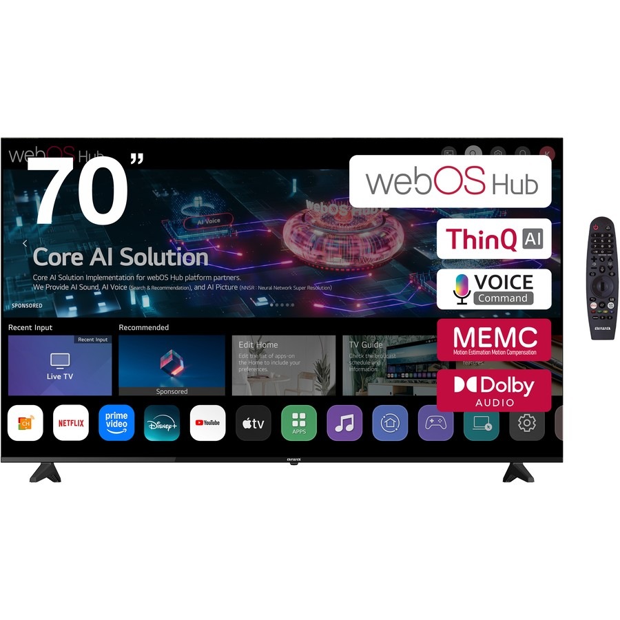 AIWA 70" 4K UHD WebOS Hub TV with Magic Remote