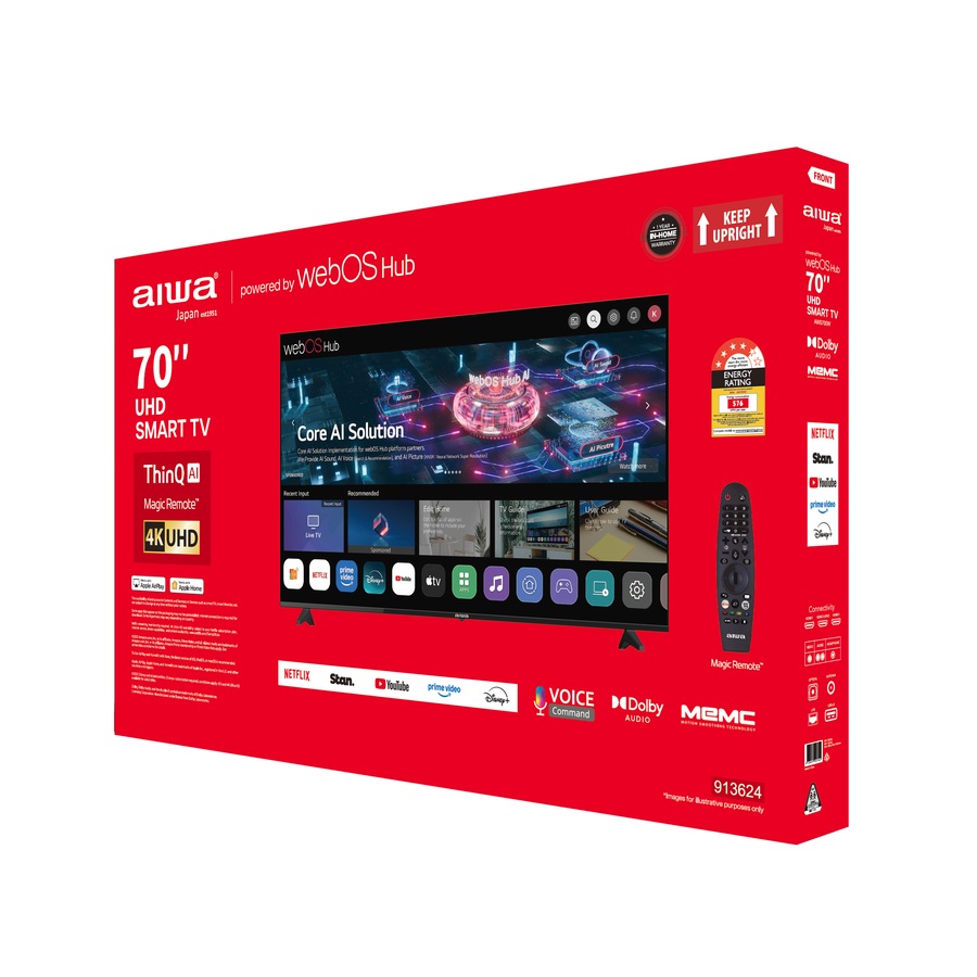 AIWA 70" 4K UHD WebOS Hub TV with Magic Remote
