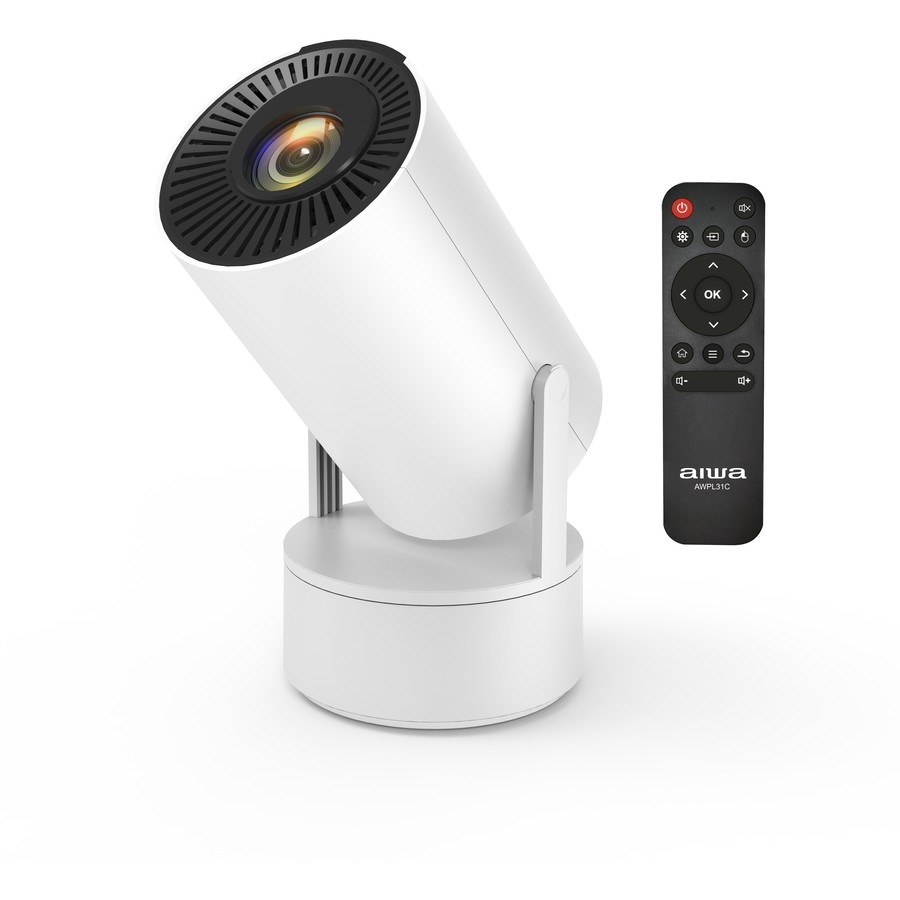 AIWA Smart LED Projector with Rechargeable Battery Base