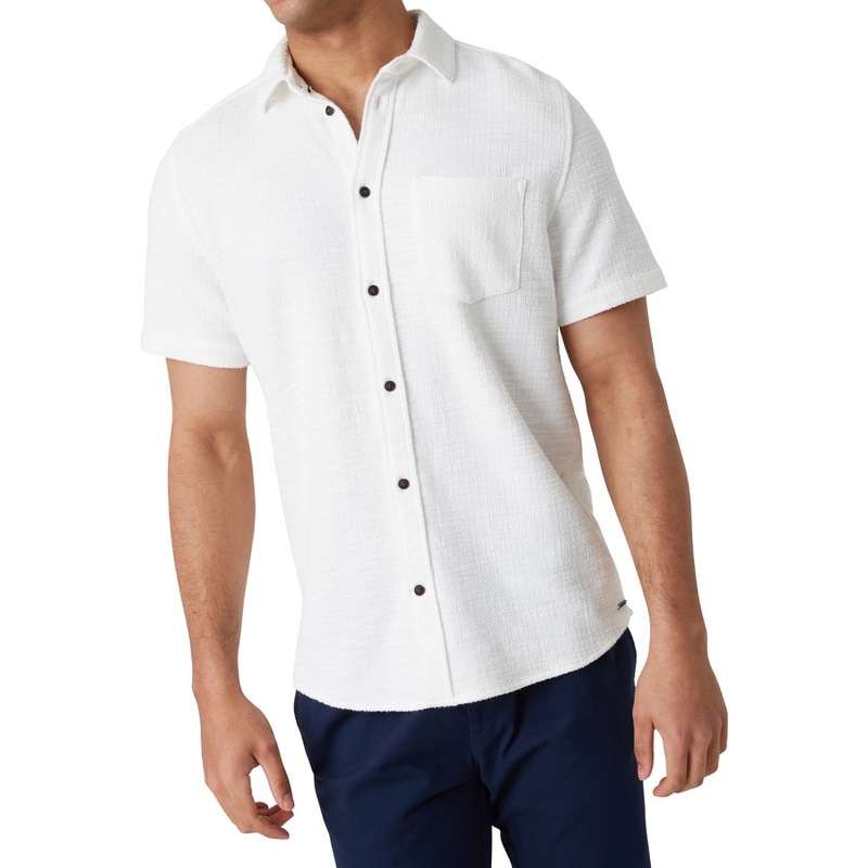Buy Allgood Men's Knit Button Up Shirt Off White MyDeal