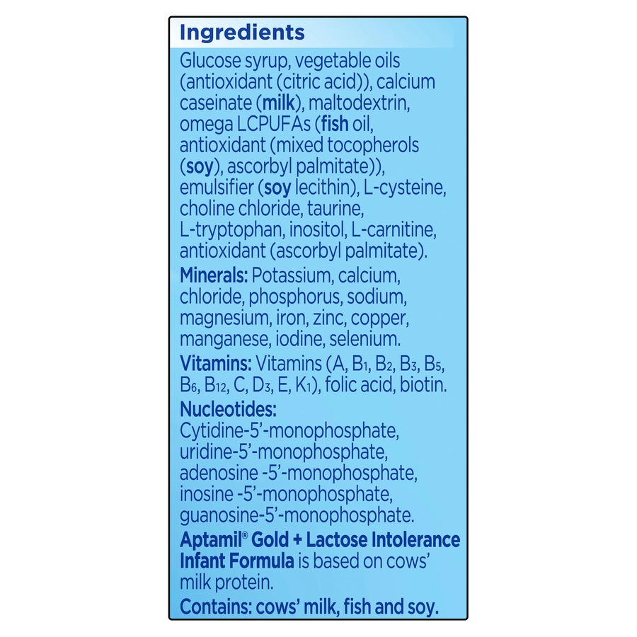 Aptamil Gold+ Lactose Intolerance Baby Infant Formula From Birth to 12 Months 900g